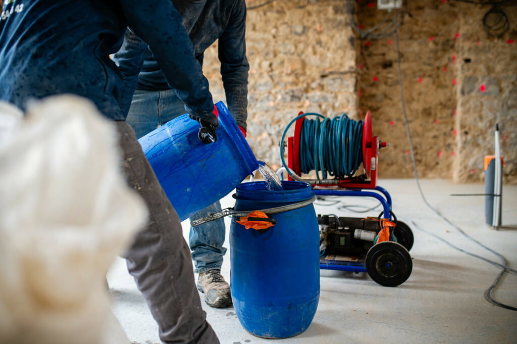 Traitement des matériaux concernés à Penvénan.