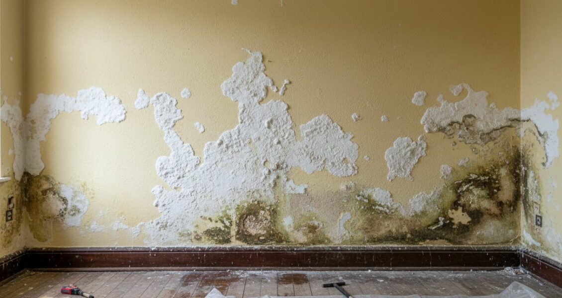 Salpêtre sur mur extérieur : causes et solutions